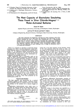 The Heat Capacity of Electrolytes Simulating Those Found in Silver