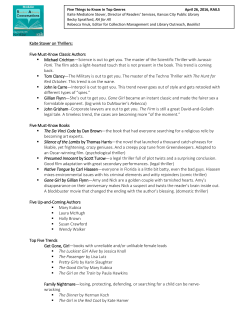 Five Things to Know in Top Genres