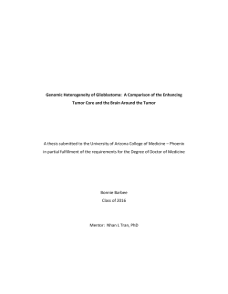 Genomic Heterogeneity of Glioblastoma: A Comparison of the
