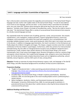 Language and Style: Eccentricities of Expression