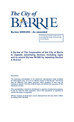 Sign By-law - City of Barrie