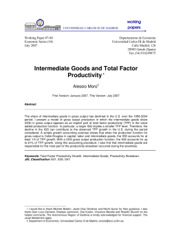Intermediate Goods and Total Factor Productivity