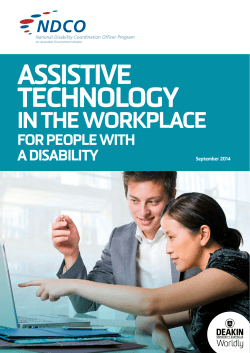 Assistive Technology in the Workplace for people with a