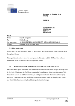 I. Mini groups` work France chairs the regional Dublin group for West