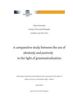 A comparative study between the use of absolutely and positively in