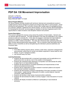 PDP DA 138 Movement Improvisation