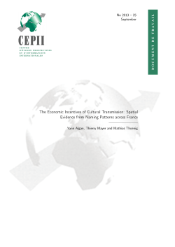 The Economic Incentives of Cultural Transmission