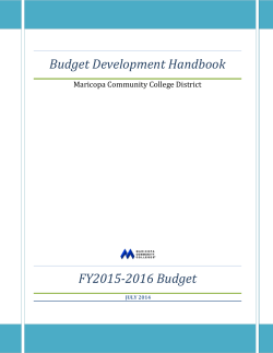 FY2015-16 Budget Development Handbook