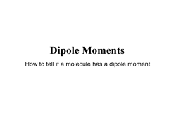 Dipole moments