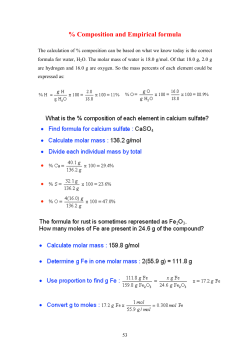 Composition and Empirical formula