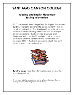 SANTIAGO CANYON COLLEGE