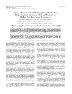 Gbp1p, a Protein with RNA Recognition Motifs, Binds Single