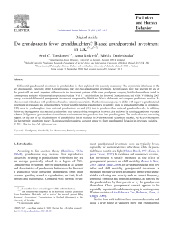 Do grandparents favor granddaughters? Biased grandparental