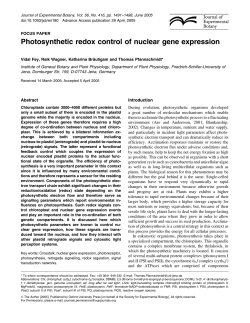 Photosynthetic redox control of nuclear gene