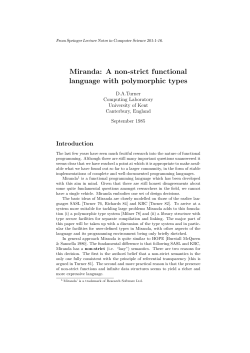 A non-strict functional language with polymorphic types