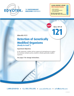 Detection of Genetically Modified Organisms