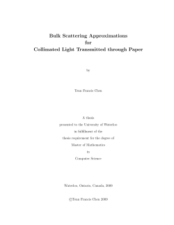 Bulk Scattering Approximations for Collimated Light Transmitted