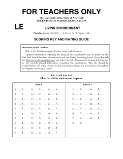 Scoring Key and Rating Guide