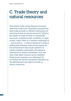 C. Trade theory and natural resources