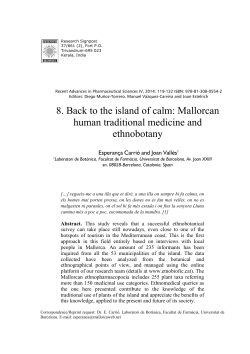 8. Back to the island of calm: Mallorcan human traditional medicine