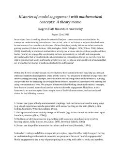 Histories of modal engagement with mathematical concepts: A