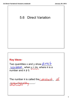 5.6 Direct Variation2 Answers.notebook