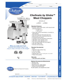CM22 and CM12 Chopper Spec Sheet