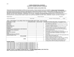 BSN Clinical Student Evaluation Tool