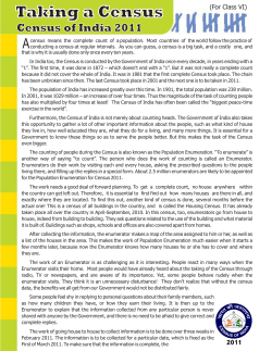 Taking a Census - Census of India