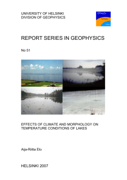 Effects of climate and morphology on temperature conditions of lakes