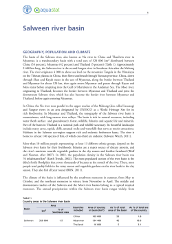 Salween river basin - Food and Agriculture Organization of the