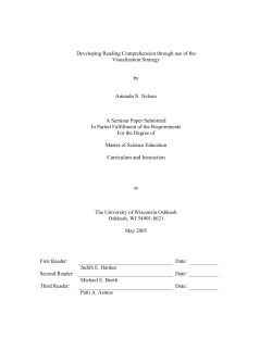 Developing Reading Comprehension through use of the