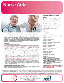 Nurse Aide - Howard College