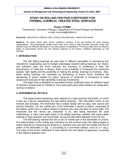 study on rolling friction coefficient for thermal