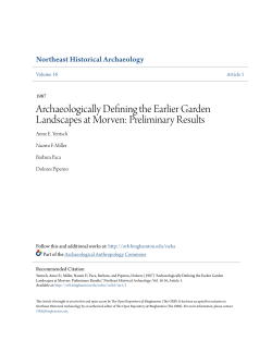 Archaeologically Defining the Earlier Garden