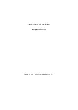 Needle Fixation and Moral Panic Scott Stewart - DRO