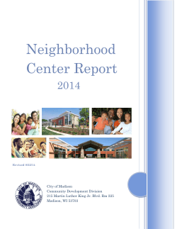 Neighborhood Center Report