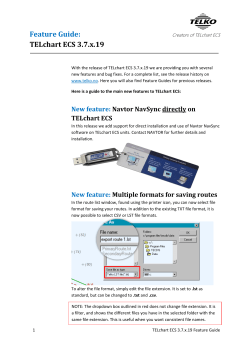 Feature Guide: TELchart ECS 3.7.x.19