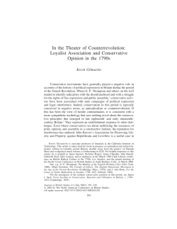 In the Theater of Counterrevolution: Loyalist Association and