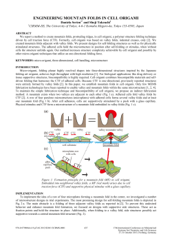 ENGINEERING MOUNTAIN FOLDS IN CELL ORIGAMI
