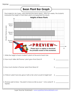 Bean Plant Bar Graph - Super Teacher Worksheets