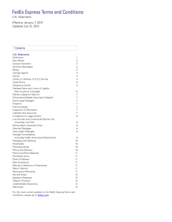 FedEx Express Terms and Conditions