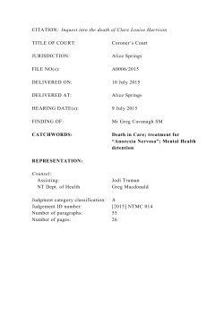 findings - Department of the Attorney