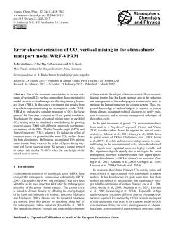 Error characterization of CO2 vertical mixing in the atmospheric