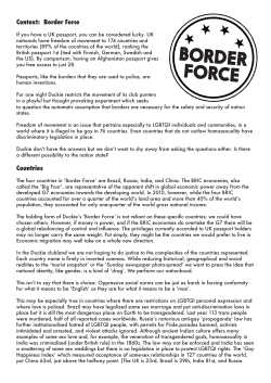 Context: Border Force Countries