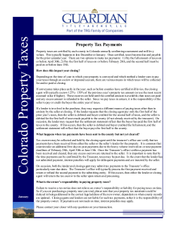 Property Taxes Impact Your Closing.Jan