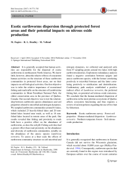Exotic earthworms dispersion through protected forest areas and
