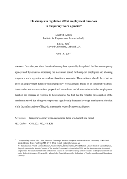 Do changes in regulation affect employment duration in temporary