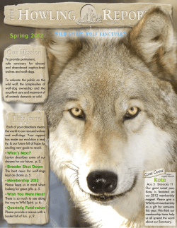 2012 Spring HR COLOR.indd - Wild Spirit Wolf Sanctuary