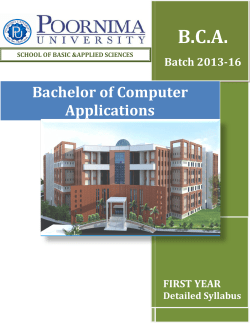 Bachelor of Computer Applications